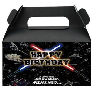 Star Theme Birthday Party Favor Boxes, Galaxy Design Gift Boxes with Lightsaber
